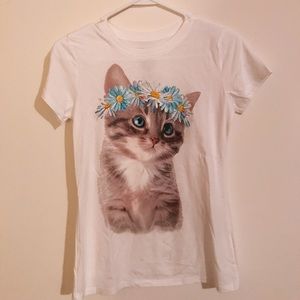 Flower Crown Kitty T-Shirt.